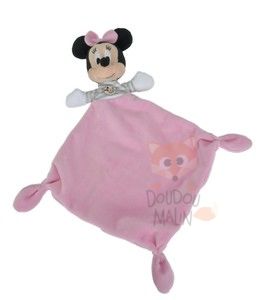  minnie mouse baby comforter pink grey 